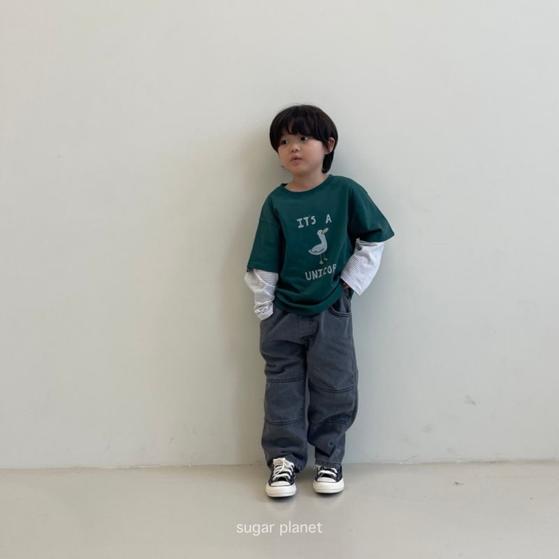 Sugar Planet - Korean Children Fashion - #todddlerfashion - Unicorn Layered Tee - 10