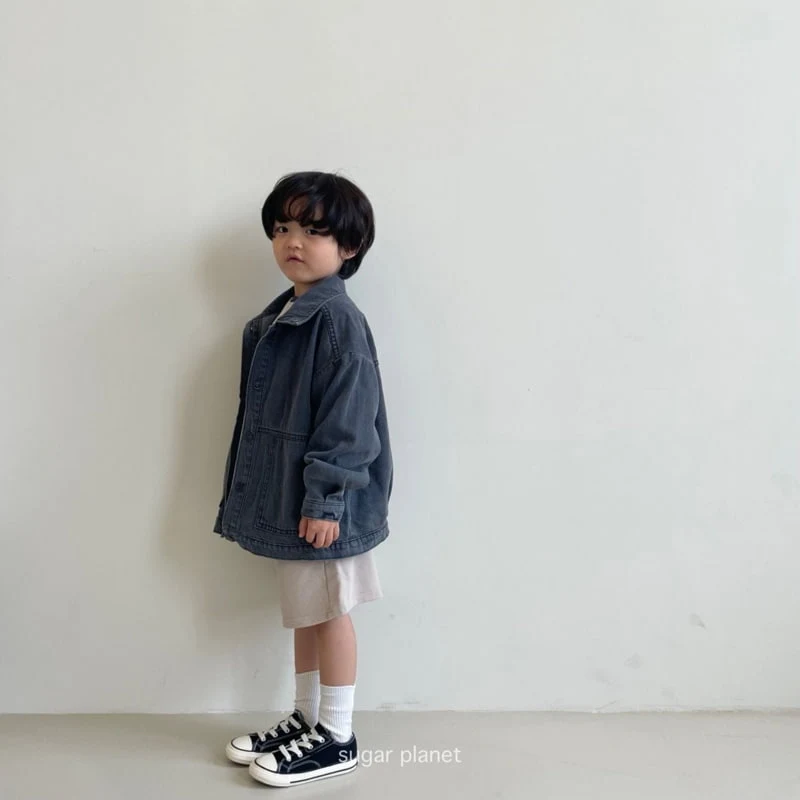 Sugar Planet - Korean Children Fashion - #toddlerclothing - Pocket Denim Jacket - 10