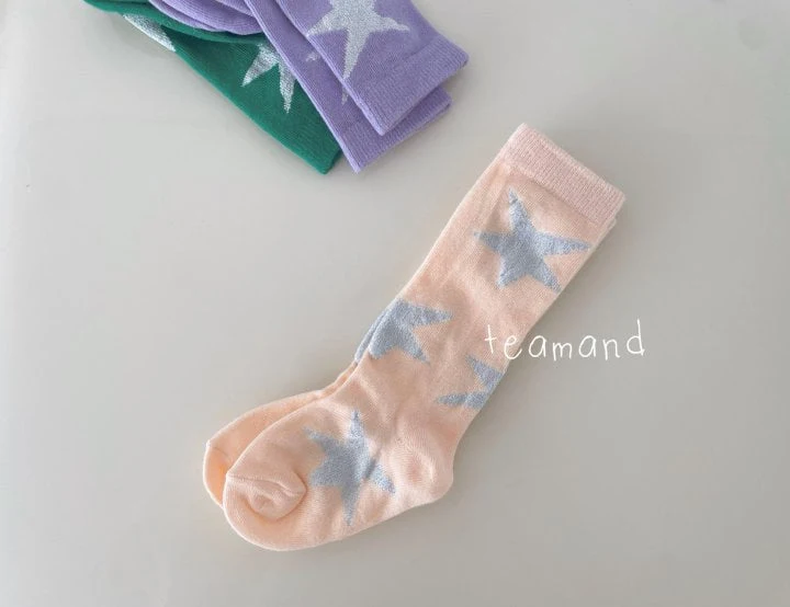 Teamand - Korean Children Fashion - #Kfashion4kids - Star Socks (set of 3) - 5