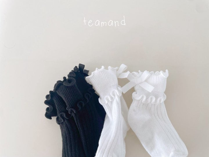 Teamand - Korean Children Fashion - #Kfashion4kids - Two Ribbon Socks (set of 2) - 7