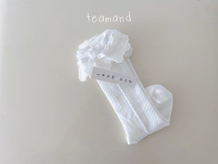 Teamand - Korean Children Fashion - #childofig - Double Lace Knee Socks (set of 2) - 5