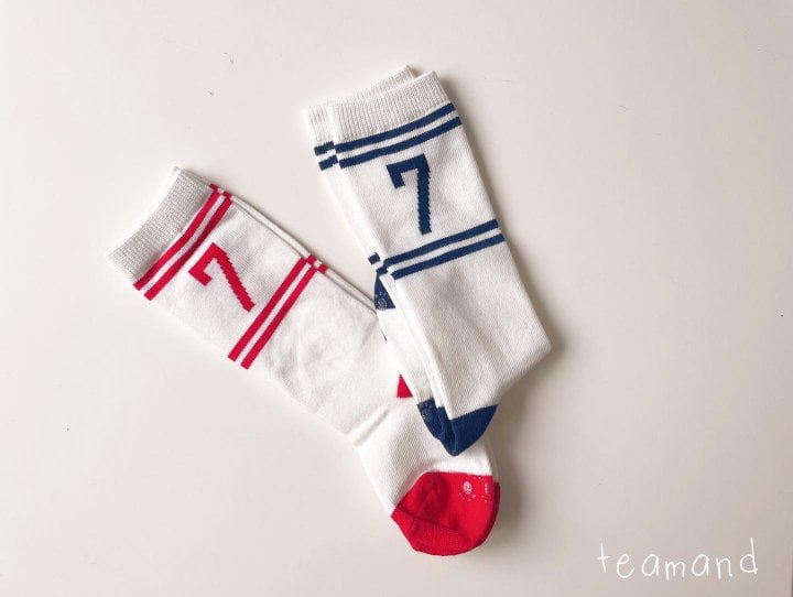 Teamand - Korean Children Fashion - #childofig - Number Socks (set of 2)