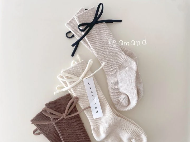 Teamand - Korean Children Fashion - #childrensboutique - Bongbong Ribbon Knit Socks - 2