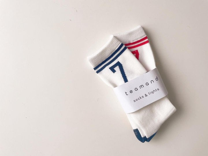 Teamand - Korean Children Fashion - #childrensboutique - Number Socks (set of 2) - 2