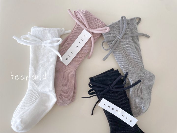 Teamand - Korean Children Fashion - #designkidswear - Bongbong Ribbon Knit Socks - 3