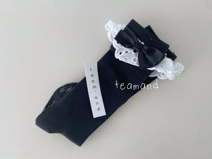 Teamand - Korean Children Fashion - #designkidswear - Big Ribbon Knee Socks - 2