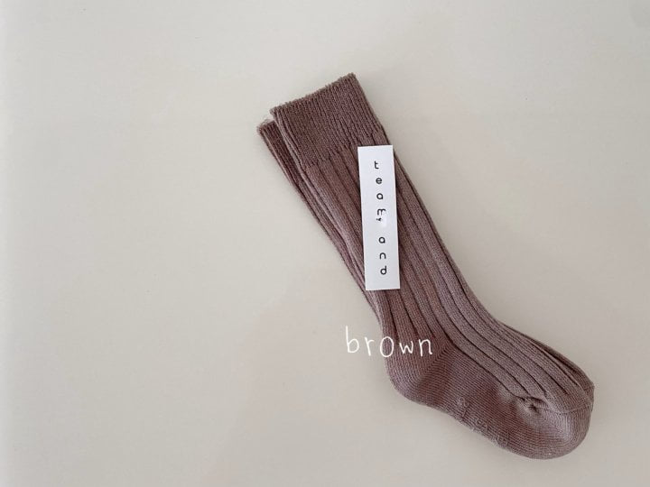 Teamand - Korean Children Fashion - #discoveringself - Rib Knee Socks - 5