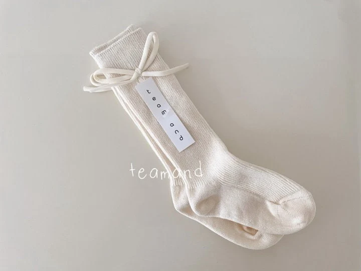 Teamand - Korean Children Fashion - #fashionkids - Bongbong Ribbon Knit Socks - 5