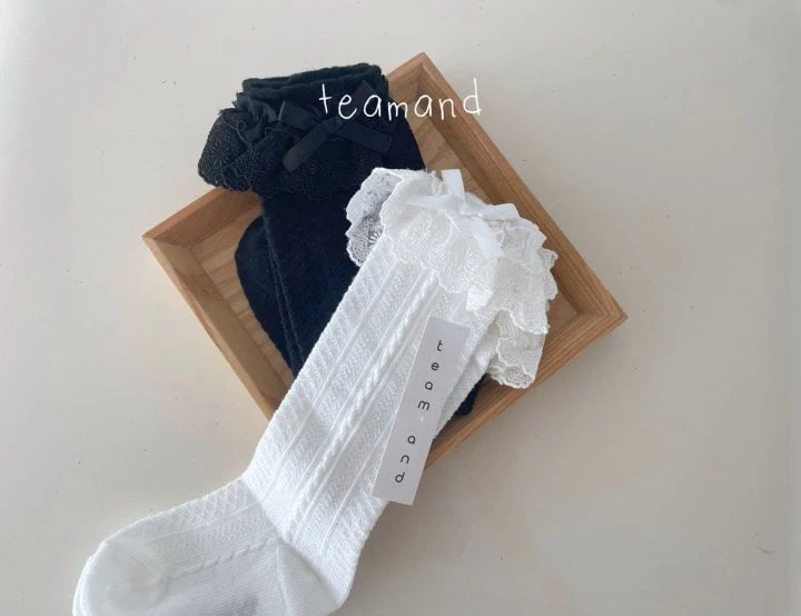 Teamand - Korean Children Fashion - #fashionkids - Double Lace Knee Socks (set of 2) - 9