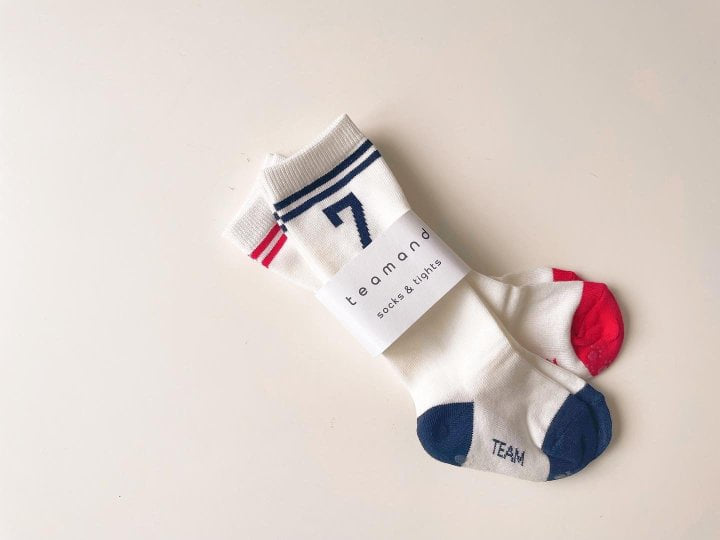 Teamand - Korean Children Fashion - #fashionkids - Number Socks (set of 2) - 5