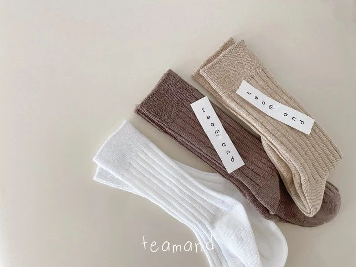 Teamand - Korean Children Fashion - #kidsshorts - Basic Rib Socks (set of 3) - 6