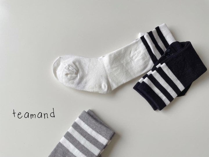 Teamand - Korean Children Fashion - #kidsshorts - Tree Lines Socks - 2