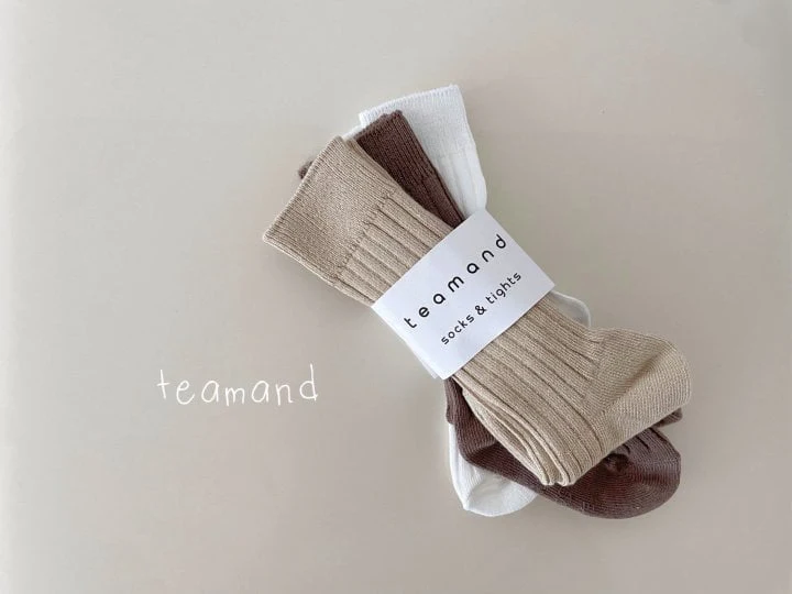 Teamand - Korean Children Fashion - #kidsstore - Basic Rib Socks (set of 3) - 7