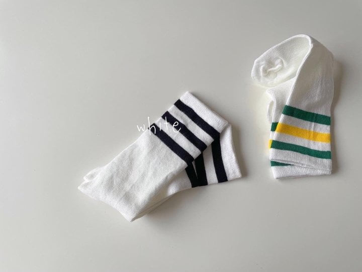 Teamand - Korean Children Fashion - #kidsstore - Tree Lines Socks - 3