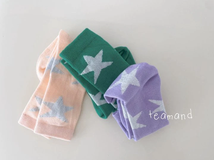 Teamand - Korean Children Fashion - #kidsstore - Star Socks (set of 3) - 3