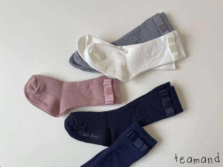 Teamand - Korean Children Fashion - #kidzfashiontrend - Ribbon Rib Socks  - 5