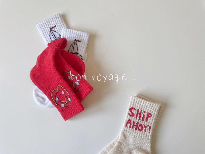 Teamand - Korean Children Fashion - #littlefashionista - Traveller Socks (set of 3) - 2