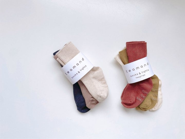 Teamand - Korean Children Fashion - #Kfashion4kids - Tarte Socks (set of 3) - 4