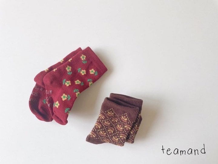 Teamand - Korean Children Fashion - #littlefashionista - Kitch Socks (set of 2) - 4