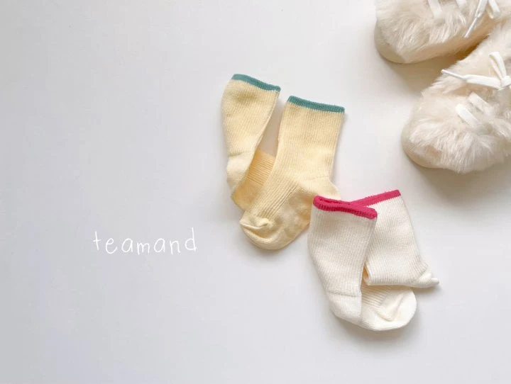 Teamand - Korean Children Fashion - #minifashionista - Lemon Cake socks (set of 2) - 2