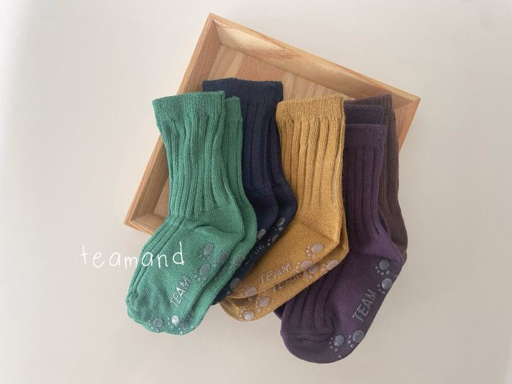 Teamand - Korean Children Fashion - #minifashionista - Brownie Socks (set of 4)