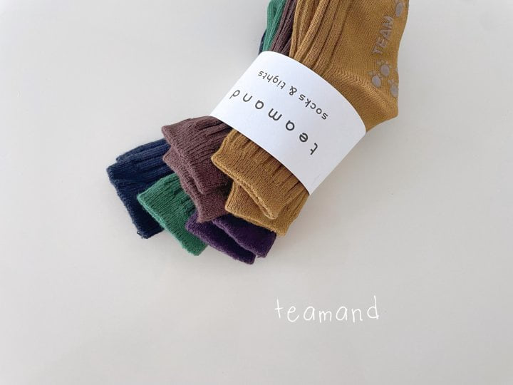 Teamand - Korean Children Fashion - #stylishchildhood - Brownie Socks (set of 4) - 5