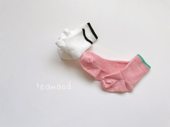 Teamand - Korean Children Fashion - #stylishchildhood - Rapsberry Socks (set of 2) - 3