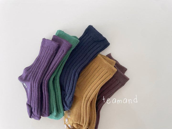 Teamand - Korean Children Fashion - #todddlerfashion - Brownie Socks (set of 4) - 3