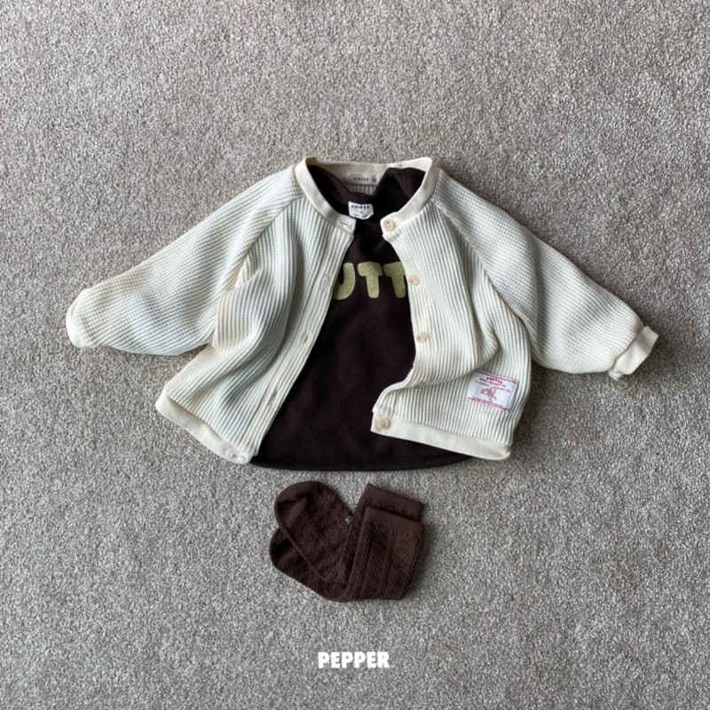 The Pepper - Korean Children Fashion - #Kfashion4kids - Waffle Cardigan - 5