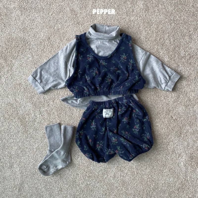 The Pepper - Korean Children Fashion - #designkidswear - Pumpkin Flower Terry Set - 8