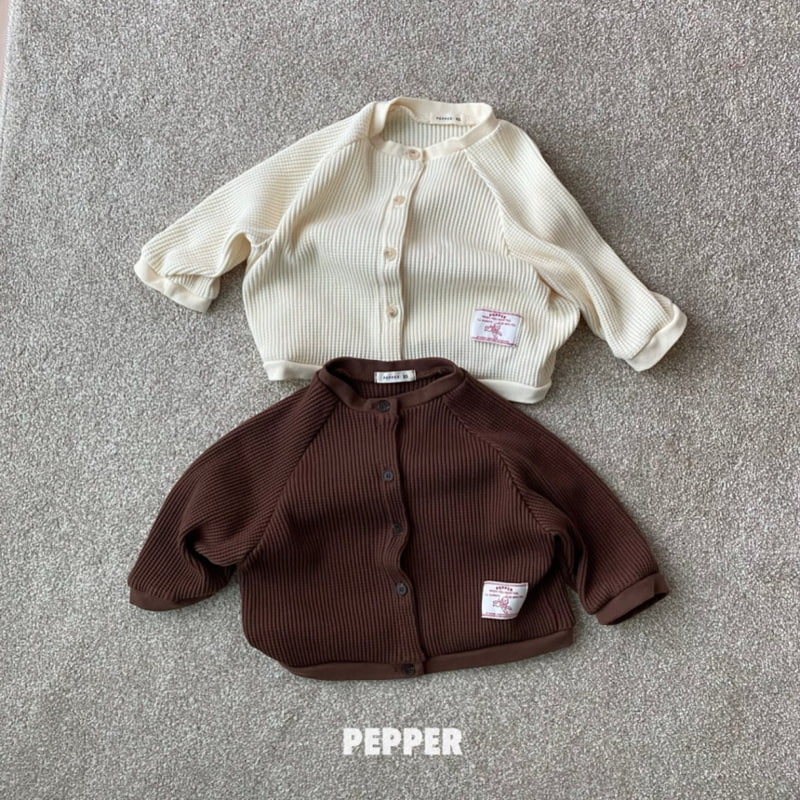 The Pepper - Korean Children Fashion - #fashionkids - Waffle Cardigan