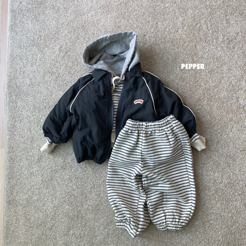 The Pepper - Korean Children Fashion - #kidsshorts - Stripe Jogger Pants - 10