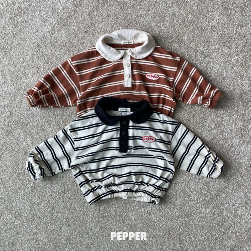 The Pepper - Korean Children Fashion - #kidzfashiontrend - Check Collar Top