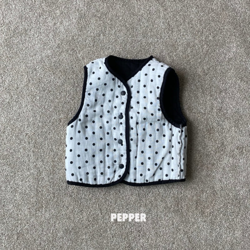 The Pepper - Korean Children Fashion - #kidzfashiontrend - Dot Reversible Vest - 5