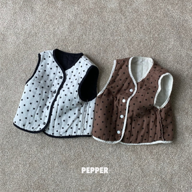 The Pepper - Korean Children Fashion - #littlefashionista - Dot Reversible Vest - 7