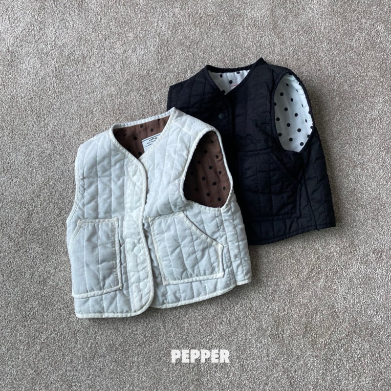 The Pepper - Korean Children Fashion - #minifashionista - Dot Reversible Vest - 9