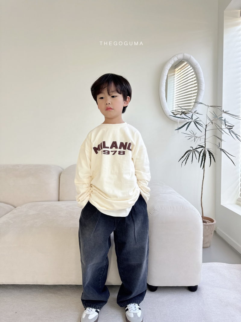 Thegoguma - Korean Children Fashion - #Kfashion4kids - Brushed Sand Jeans - 5