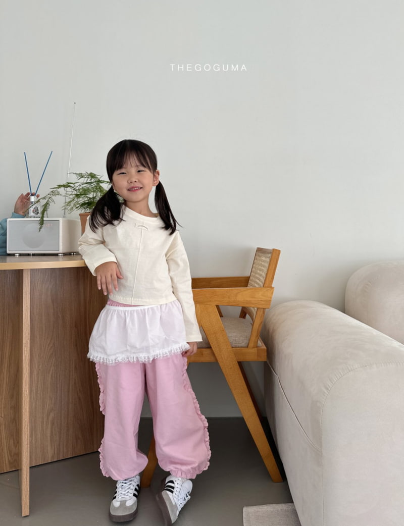 Thegoguma - Korean Children Fashion - #childofig - Lace Jogger Pants - 9