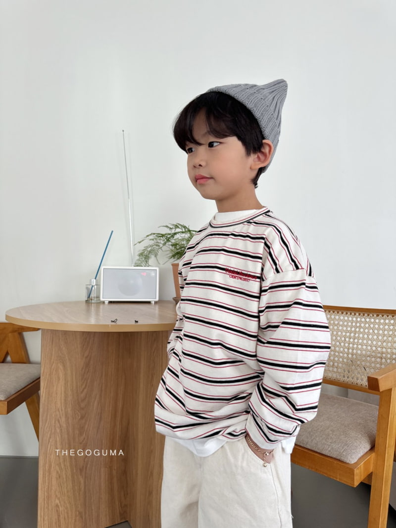 Thegoguma - Korean Children Fashion - #discoveringself - Multi Stripe Tee - 9