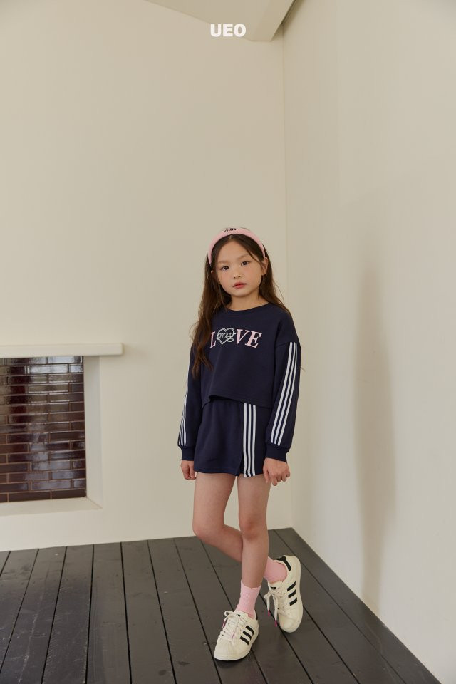 U Eo - Korean Children Fashion - #Kfashion4kids - Love Line Crop Sweatshirts - 6