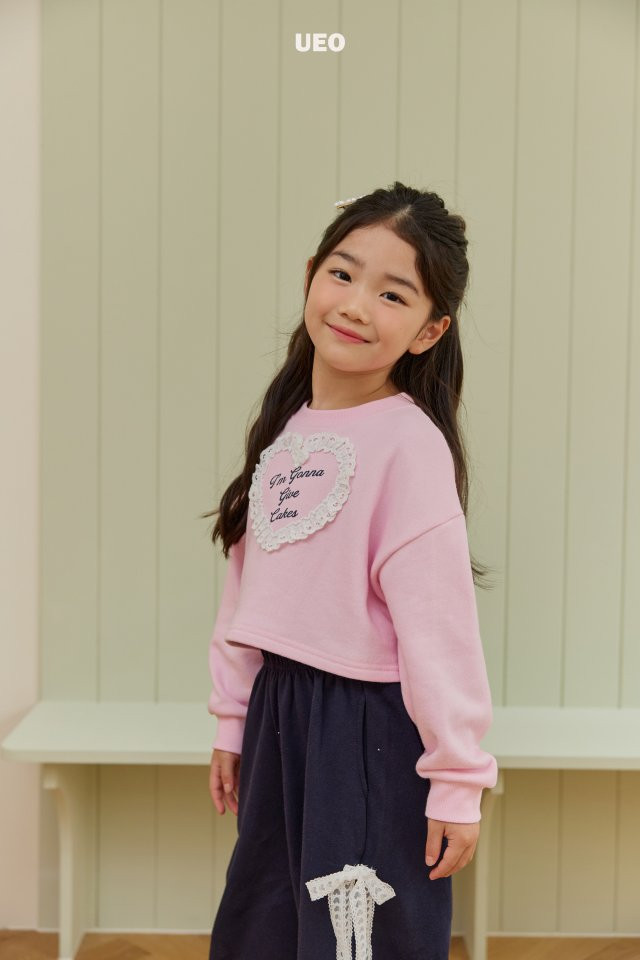 U Eo - Korean Children Fashion - #childofig - Cake Heart Crop Sweatshirts - 5