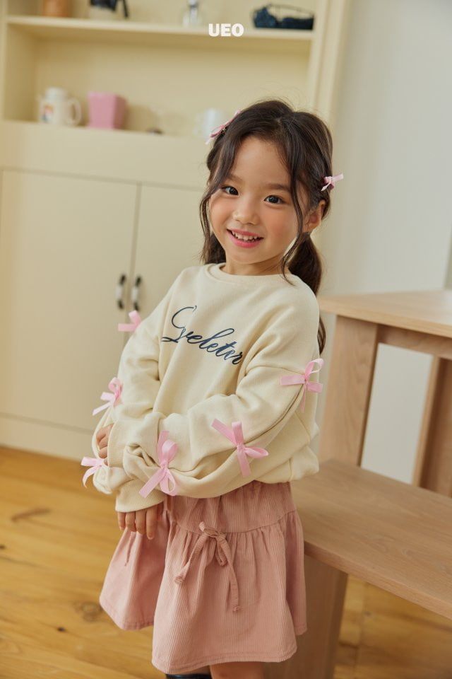 U Eo - Korean Children Fashion - #childofig - Love Letter Ribbon Sweatshirts - 12