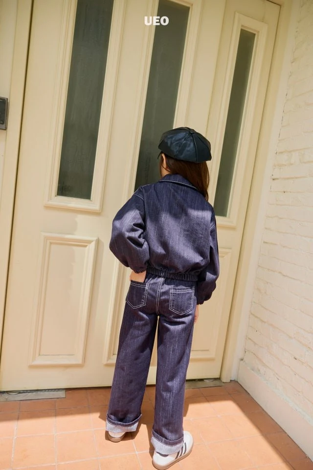 U Eo - Korean Children Fashion - #childrensboutique - Roll-up Selvedge Denim Pants - 5