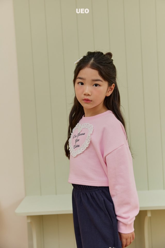 U Eo - Korean Children Fashion - #designkidswear - Cake Heart Crop Sweatshirts - 7