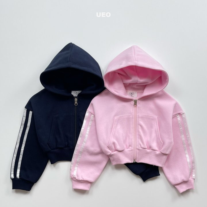 U Eo - Korean Children Fashion - #designkidswear - Scallop Crop Hood Zip-up