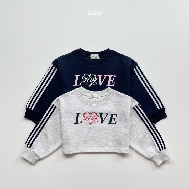 U Eo - Korean Children Fashion - #discoveringself - Love Line Crop Sweatshirts