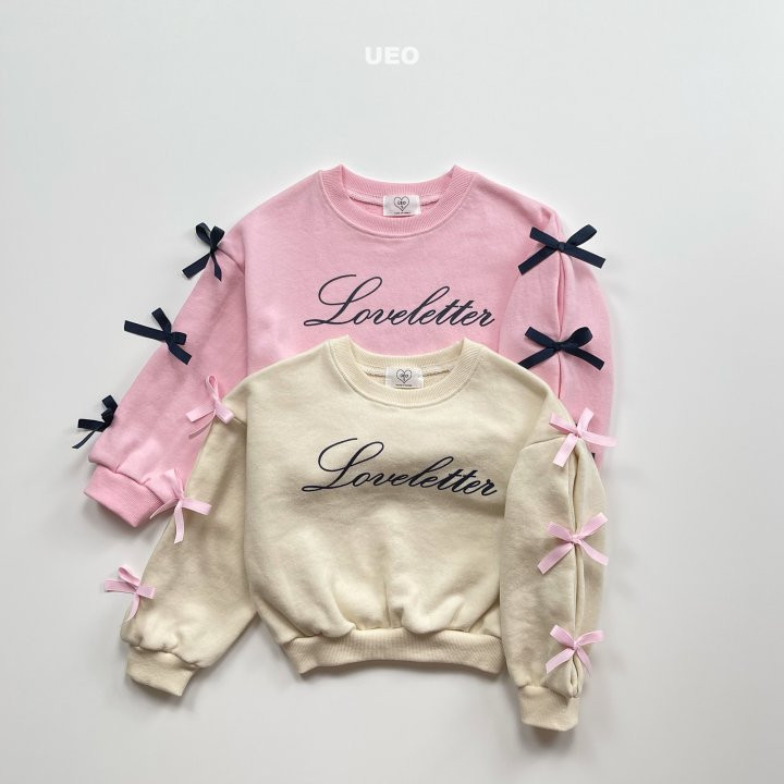 U Eo - Korean Children Fashion - #discoveringself - Love Letter Ribbon Sweatshirts