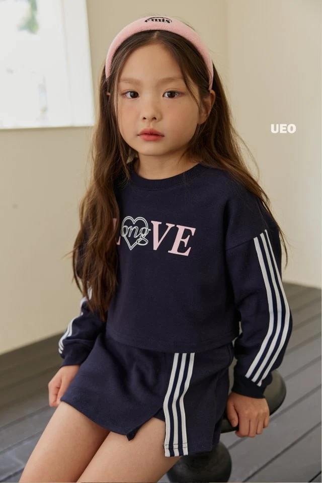 U Eo - Korean Children Fashion - #fashionkids - Love Line Crop Sweatshirts - 2