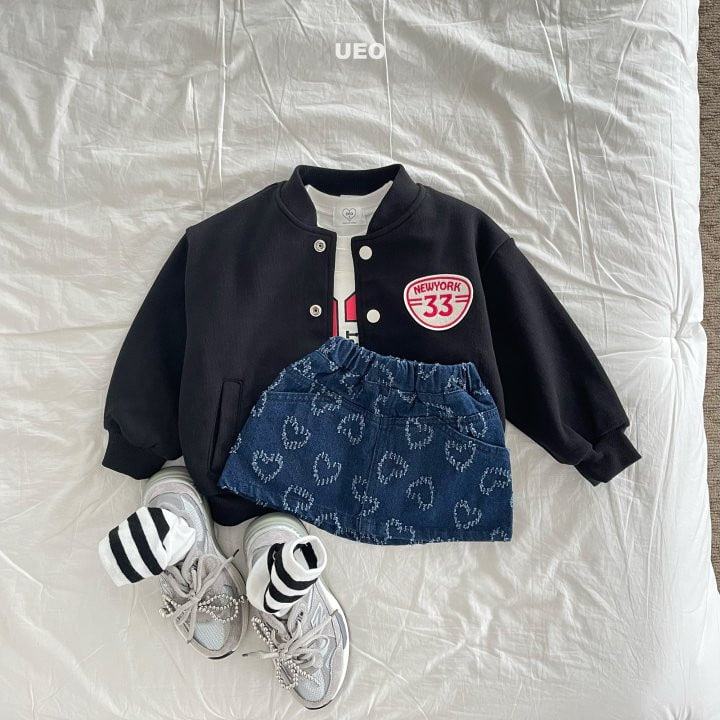 U Eo - Korean Children Fashion - #fashionkids - Heart Denim Skirt - 7