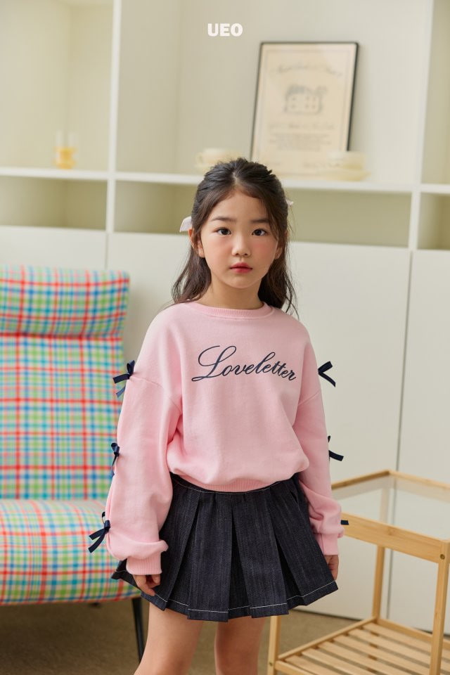 U Eo - Korean Children Fashion - #fashionkids - Love Letter Ribbon Sweatshirts - 2